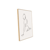 Minimalist Yoga Pose Line Art Canvas Wall Art