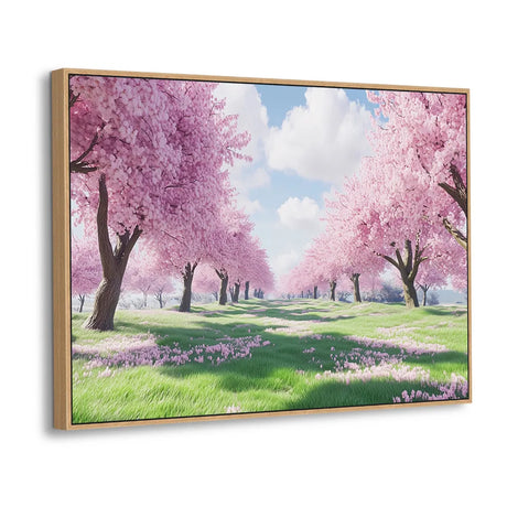 Blossoming Cherry Trees Canvas Wall Art