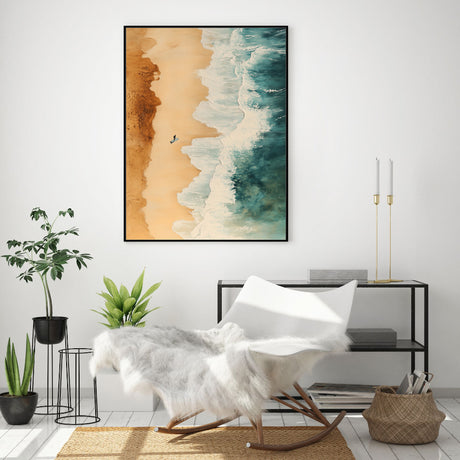 Aerial Beach Canvas Wall Art