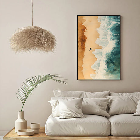 Aerial Beach Canvas Wall Art