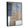 Modern Abstract Black, Gray, and Beige Canvas Wall Art