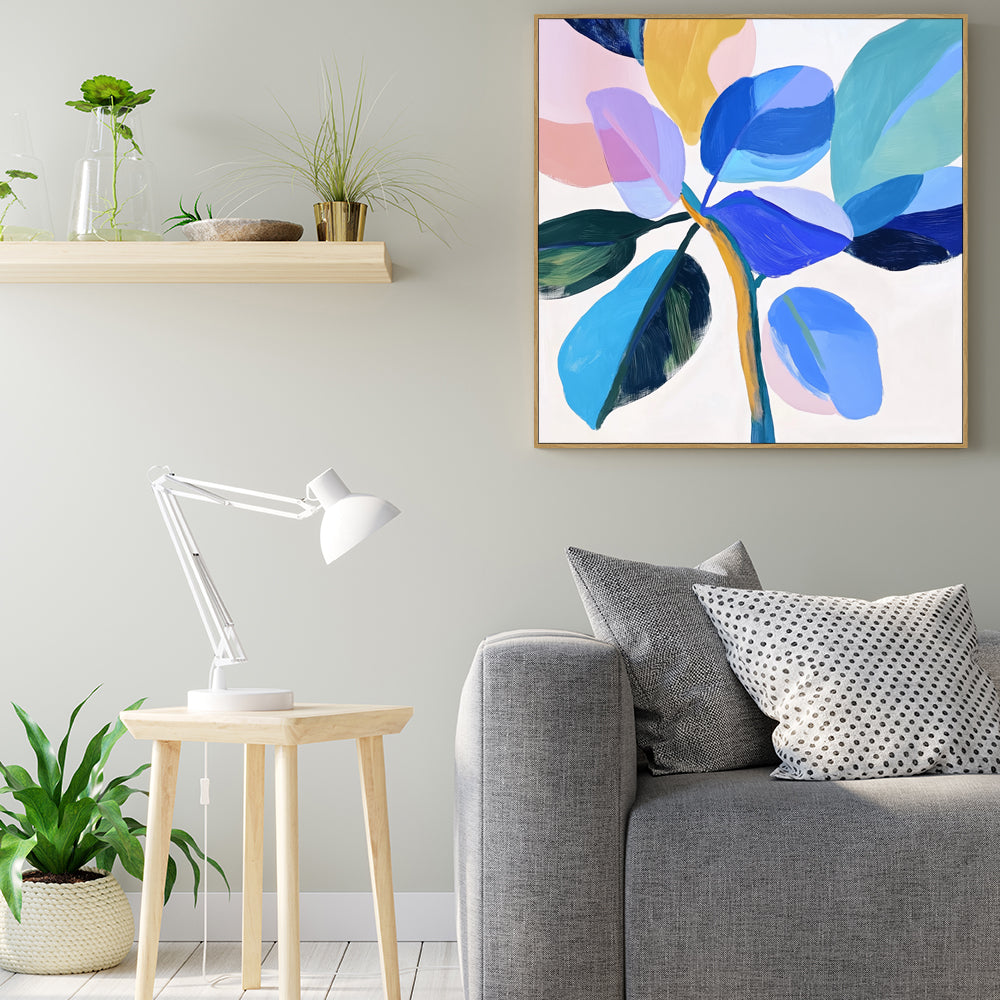 Abstract Botanical in Vibrant Colors-Canvas Wall Art