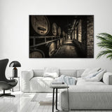 Vintage Whiskey Barrel Room Canvas Wall Art