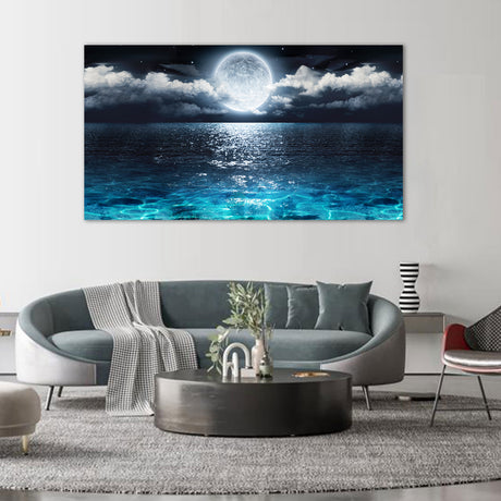 Moonlit Ocean Canvas Wall Art