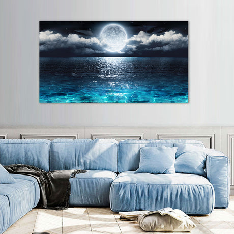 Moonlit Ocean Canvas Wall Art