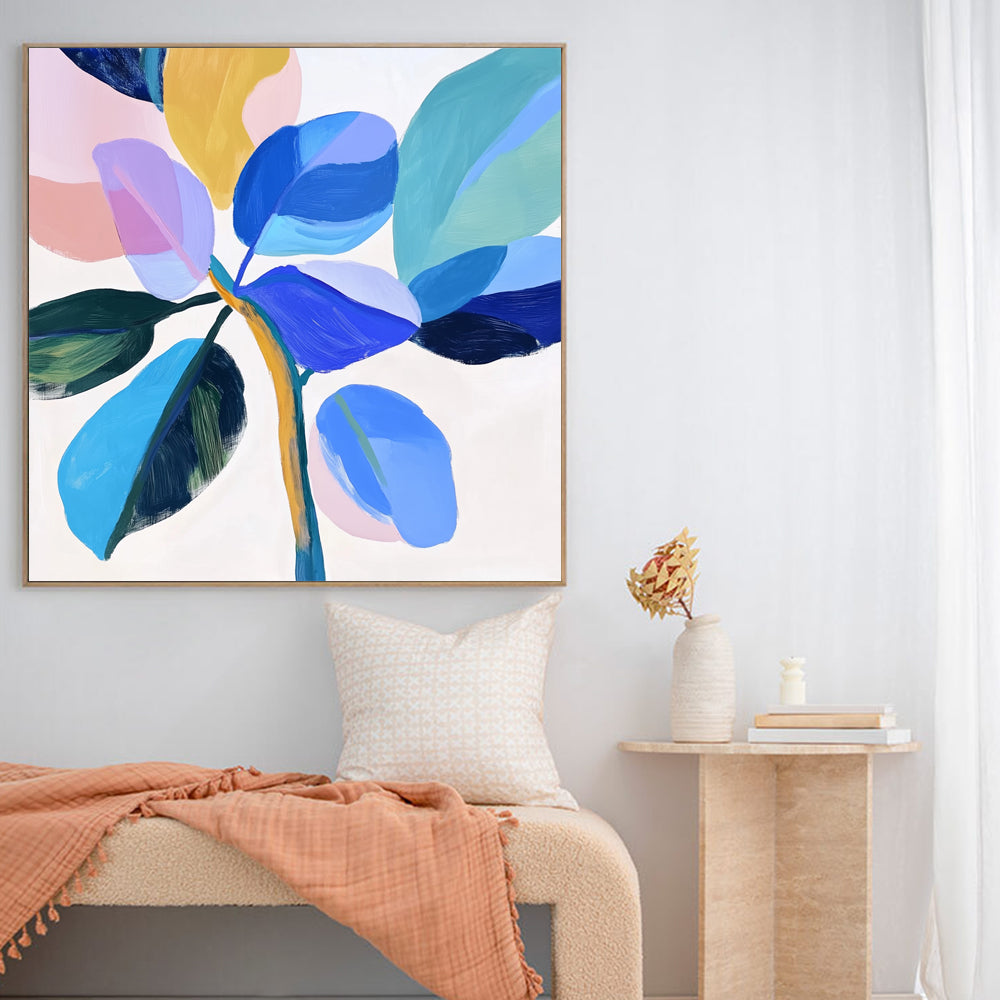 Abstract Botanical in Vibrant Colors-Canvas Wall Art