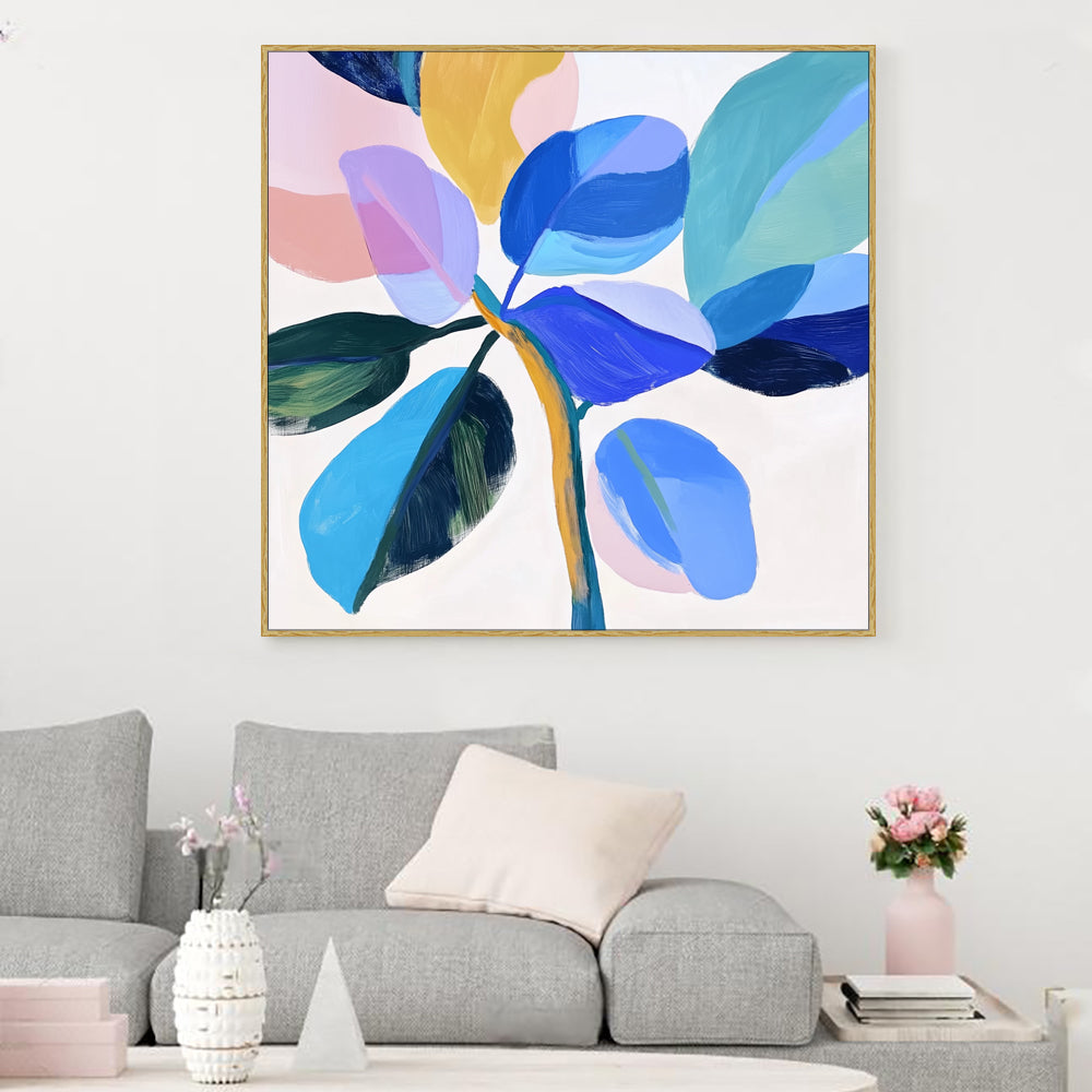 Abstract Botanical in Vibrant Colors-Canvas Wall Art