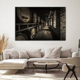 Vintage Whiskey Barrel Room Canvas Wall Art