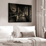 Vintage Whiskey Barrel Room Canvas Wall Art