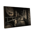 Vintage Whiskey Barrel Room Canvas Wall Art