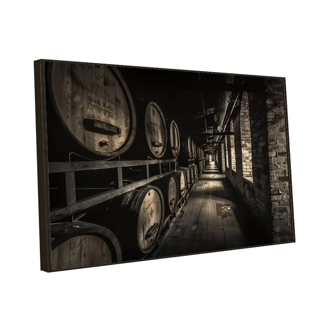 Vintage Whiskey Barrel Room Canvas Wall Art