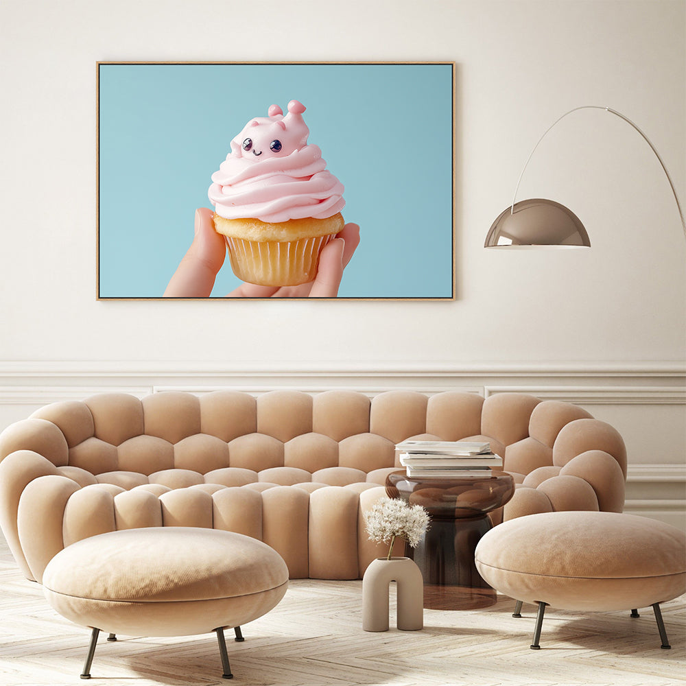 Whimsical Cupcake Canvas Wall Art