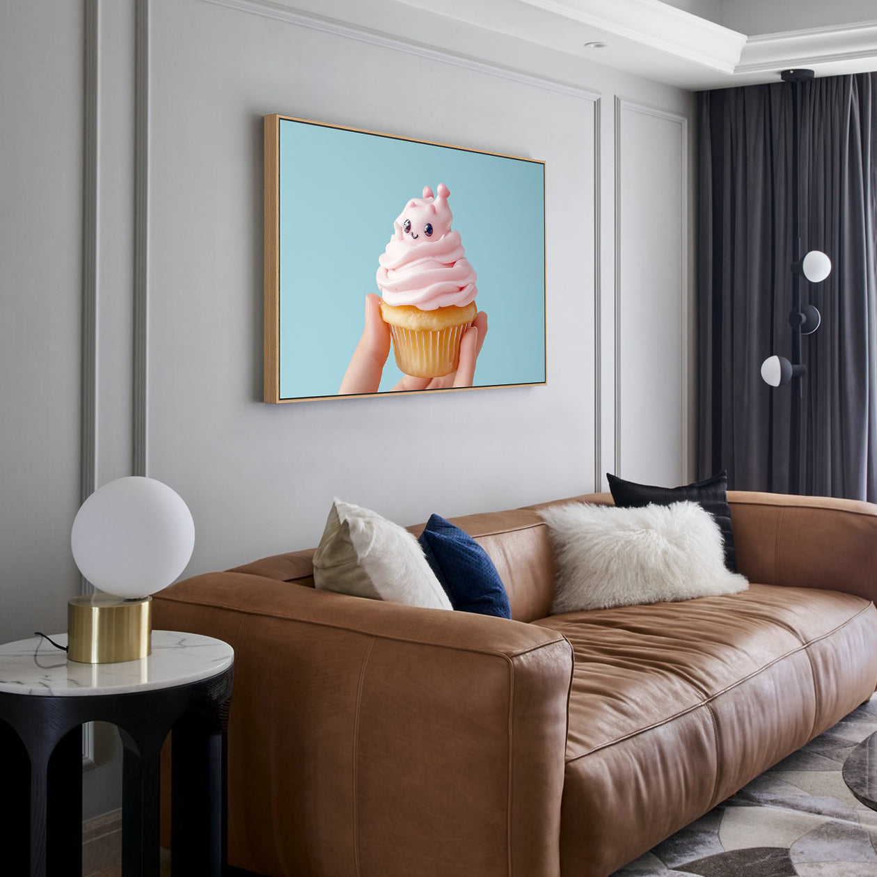Whimsical Cupcake Canvas Wall Art
