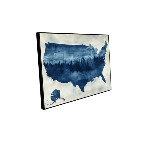 "USA Forest Silhouette" Canvas Wall Art