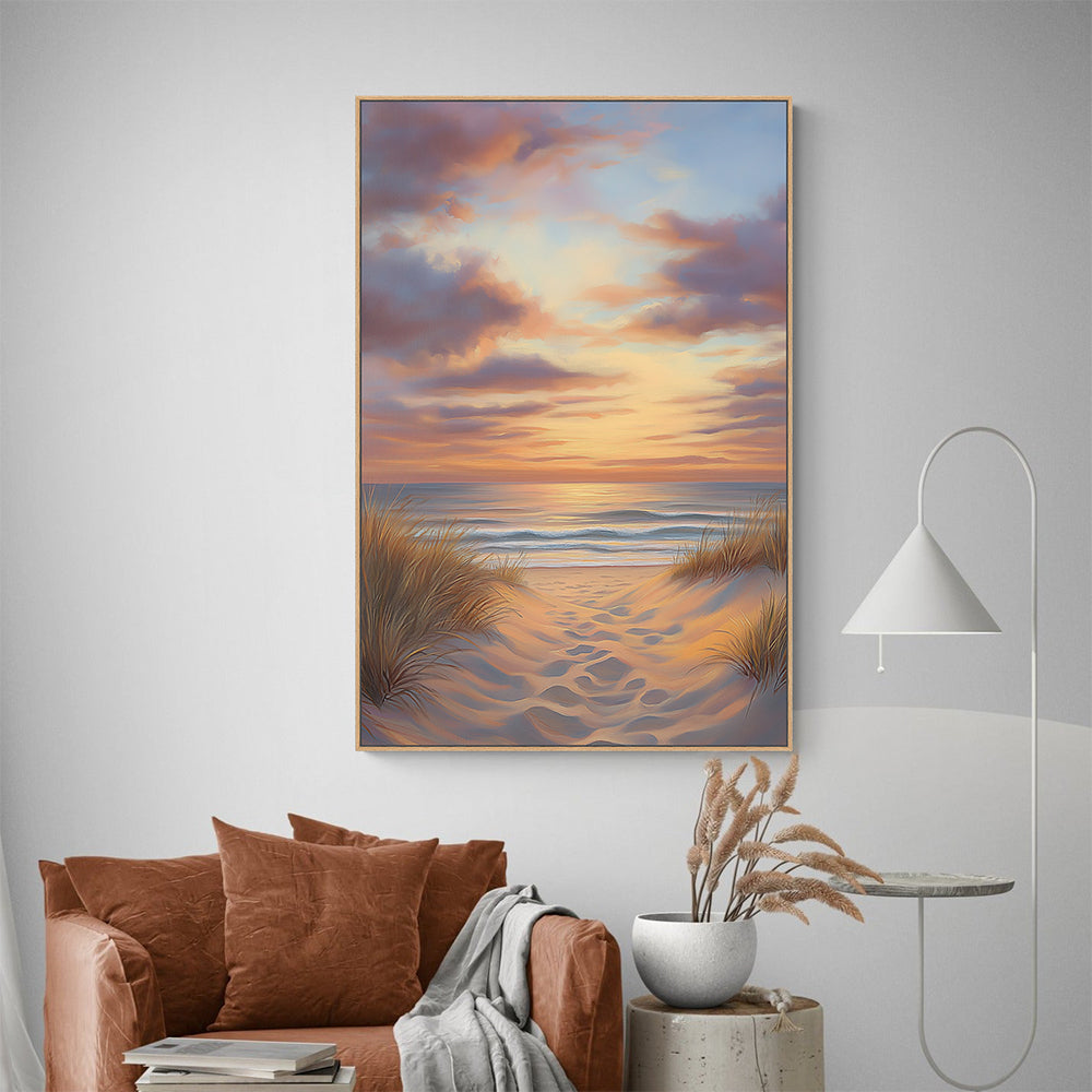 Coastal Sunset Serenity Canvas Wall Art