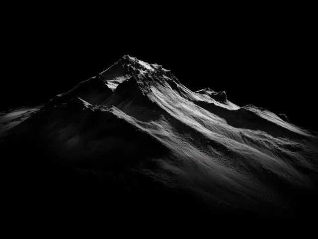 Minimalist Black Mountain Canvas Wall Art