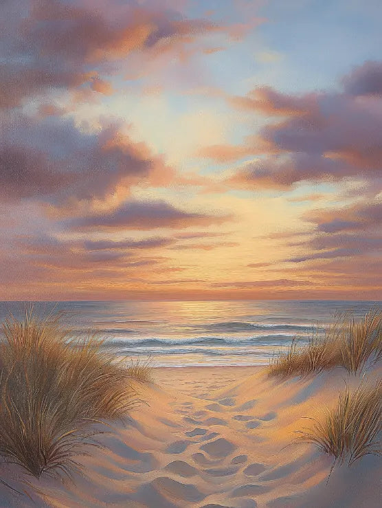 Coastal Sunset Serenity Canvas Wall Art