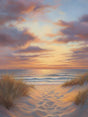 Coastal Sunset Serenity Canvas Wall Art