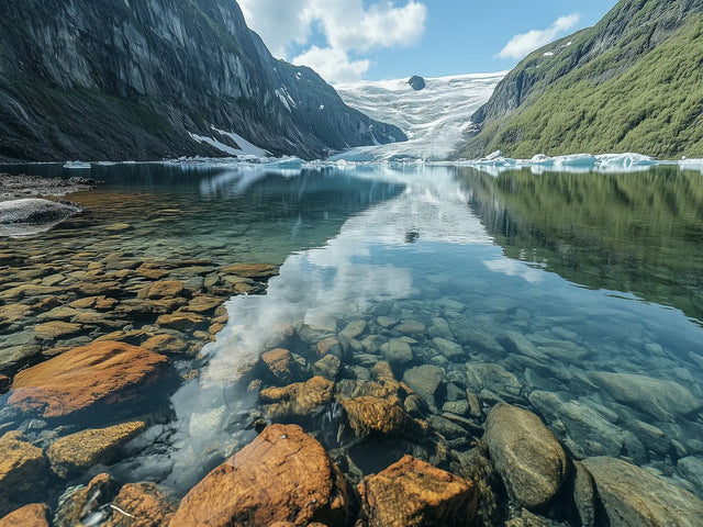 "Glacial Serenity" Canvas Wall Art