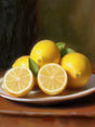 "Vivid Lemons Still Life" Canvas Wall Art