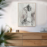 Sketch of Elegance: Minimalist Nude Canvas Wall Art