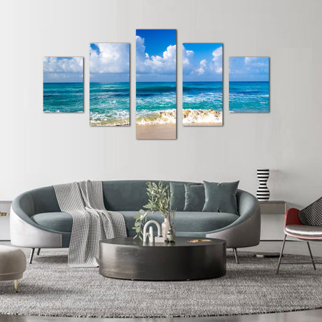 Sun-Kissed Beach Waves Canvas Wall Art