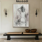 Sketch of Elegance: Minimalist Nude Canvas Wall Art