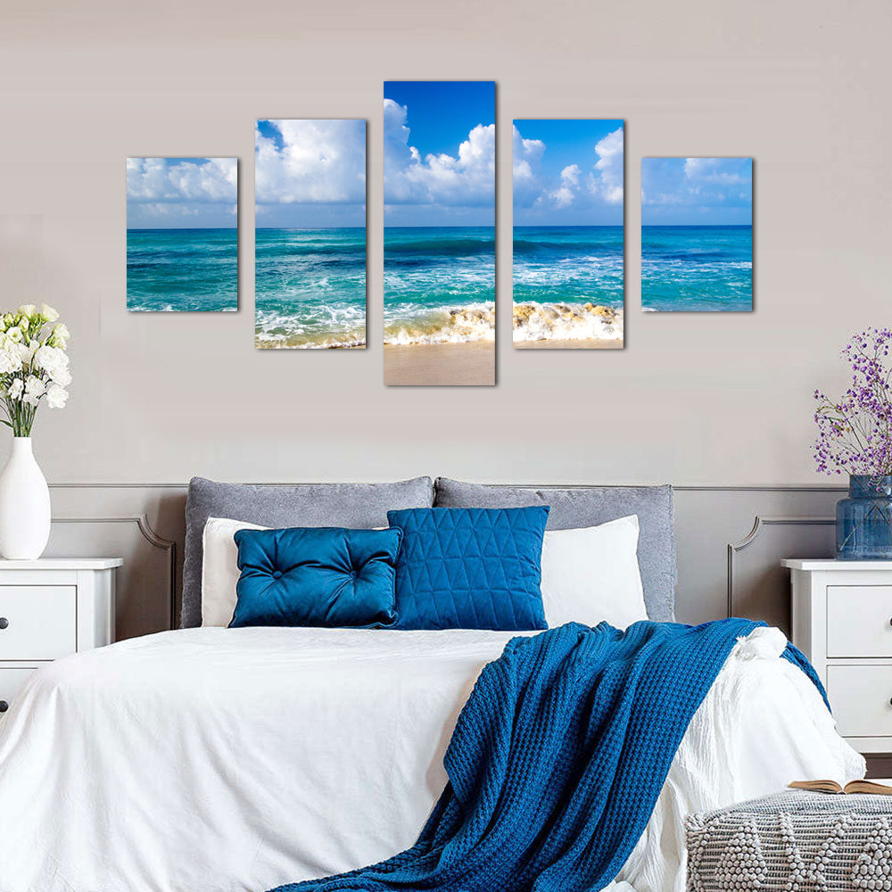 Sun-Kissed Beach Waves Canvas Wall Art