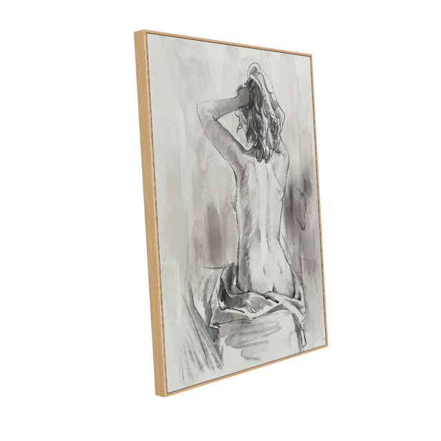 Sketch of Elegance: Minimalist Nude Canvas Wall Art