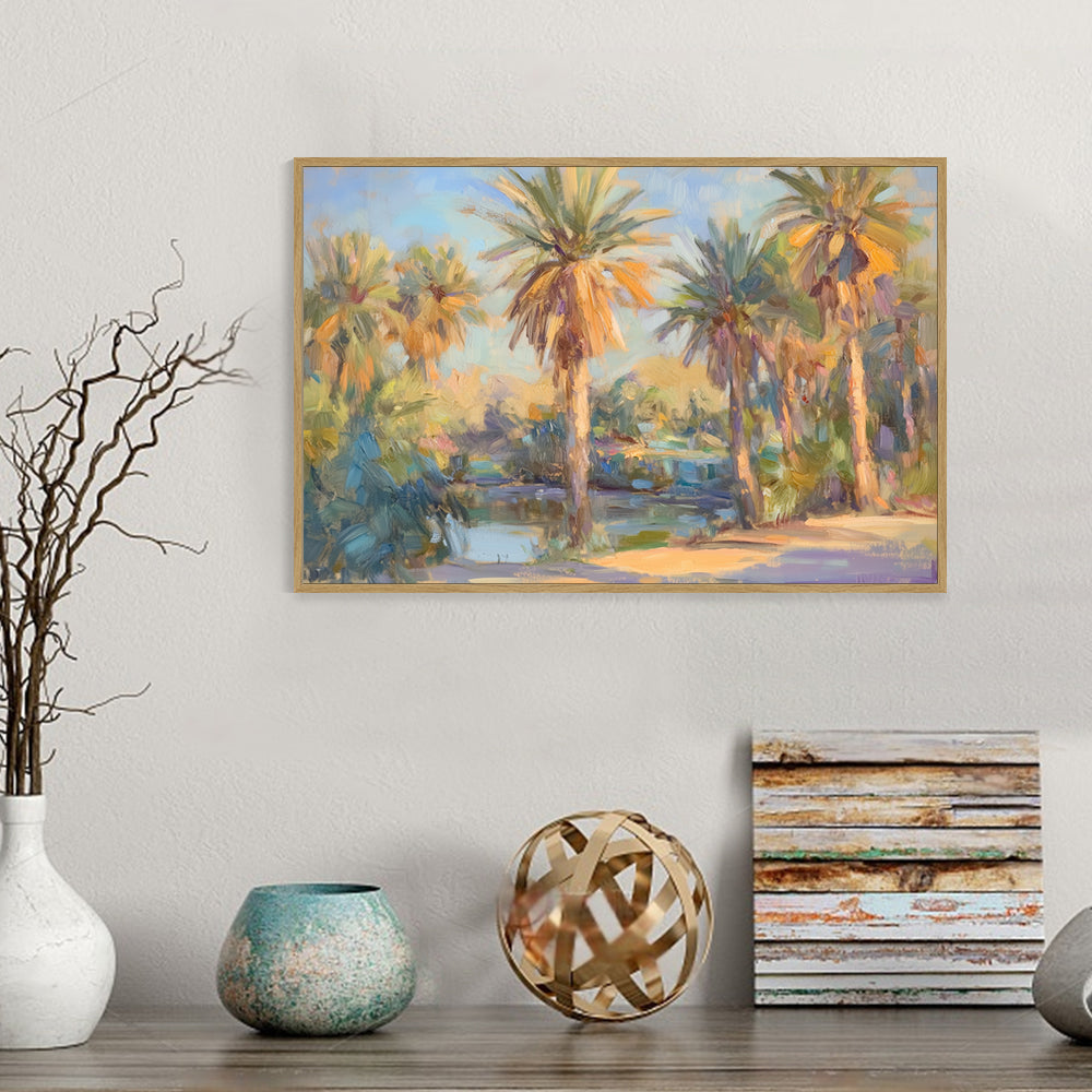 Serene Palm Grove Canvas Wall Art