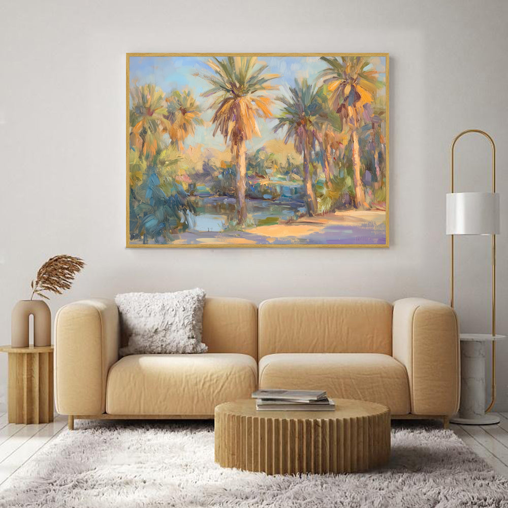 Serene Palm Grove Canvas Wall Art