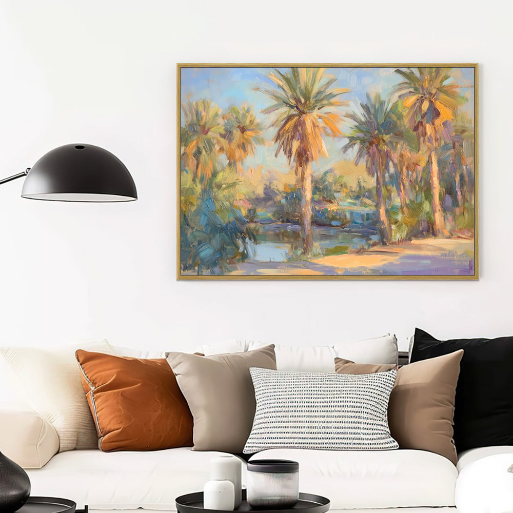 Serene Palm Grove Canvas Wall Art