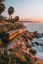 Golden Hour Train Ride - Canvas Wall Art