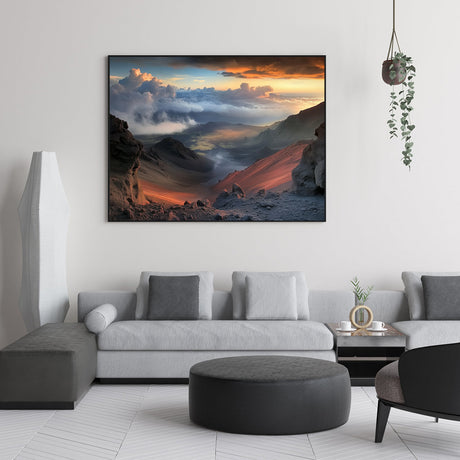 Ethereal Mountain Vista Canvas Wall Art