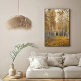 Golden Birch Forest Canvas Wall Art