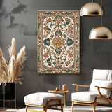 Bohemian Persian Floral Canvas Wall Art