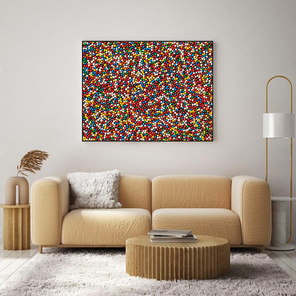 Colorful Abstract Dotted Canvas Wall Art