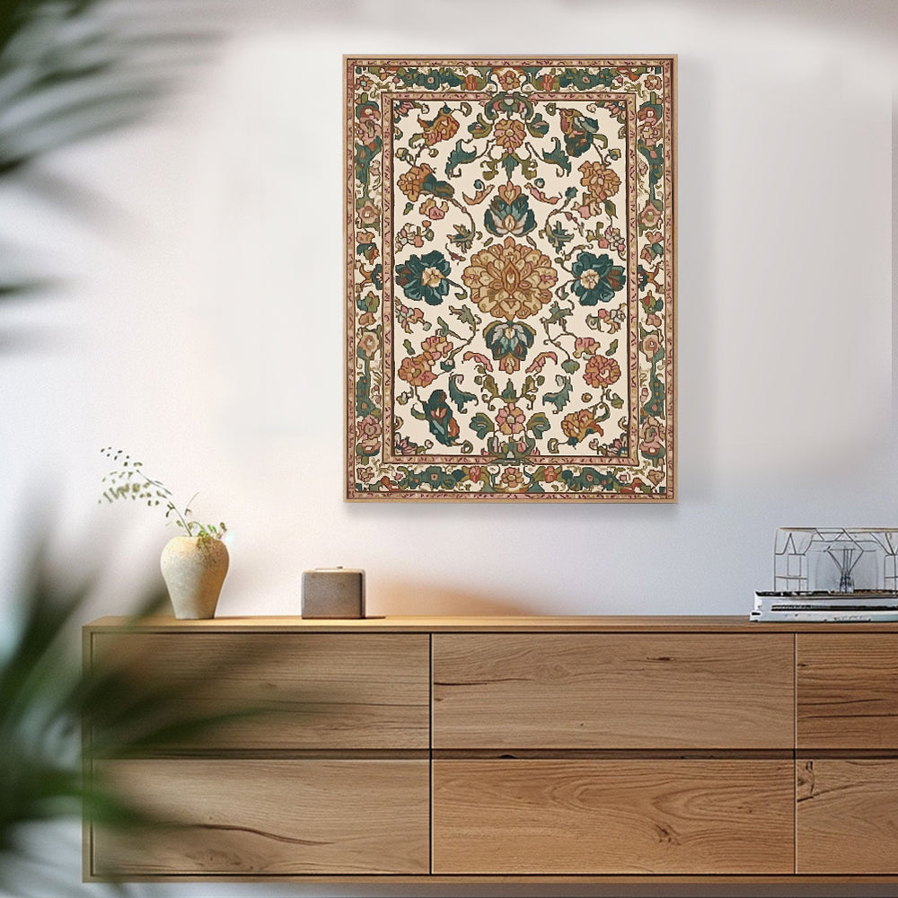 Bohemian Persian Floral Canvas Wall Art