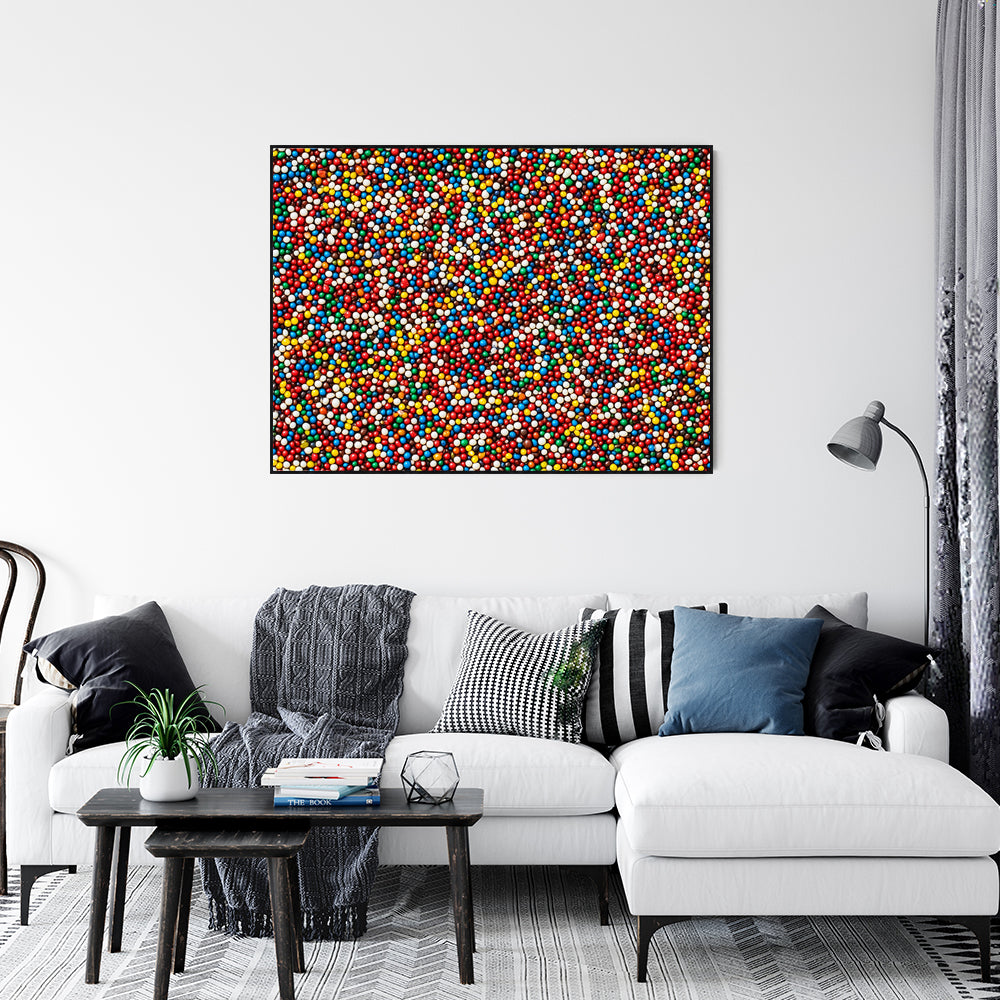 Colorful Abstract Dotted Canvas Wall Art