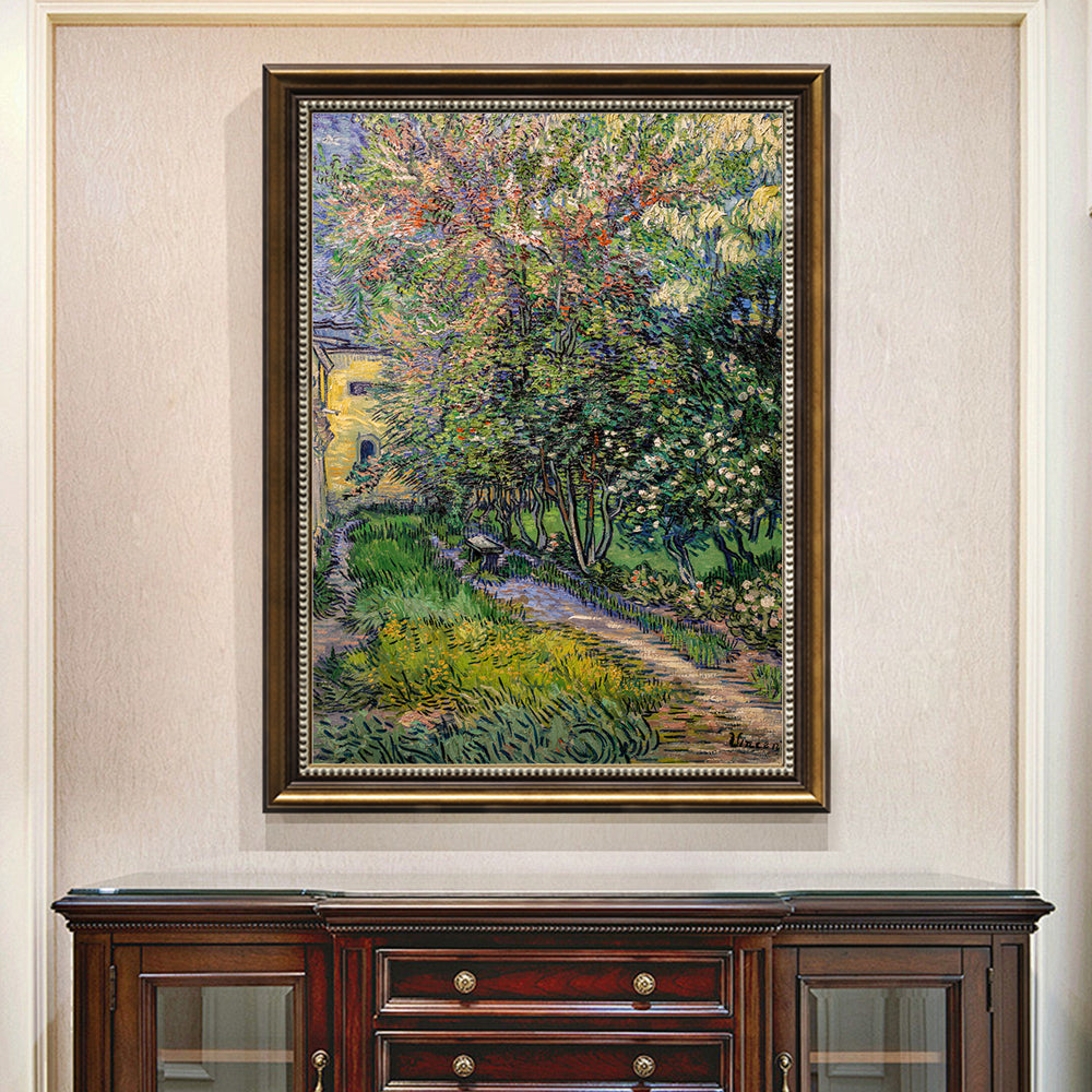 Vincent Van Gogh’s Enchanting Garden Path - A Stroll Through Artistic Serenity Canvas Wall Art