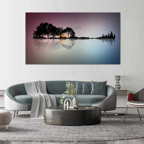 Harmony in Nature - Guitar Reflections Canvas Wall Art