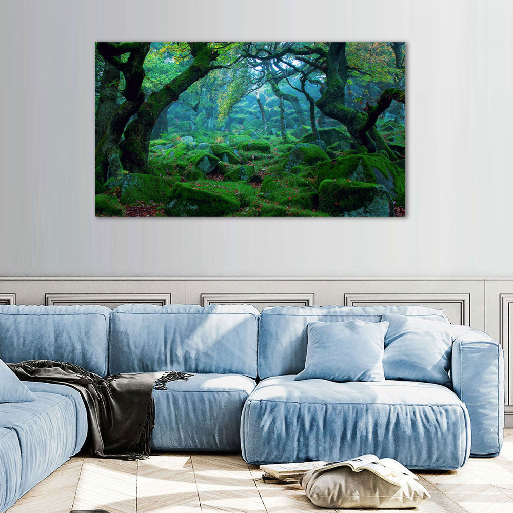 Mystical Mossy Forest Canvas Wall Art