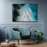 "Romantic Stroll on the Shore"-Canvas Wall Art