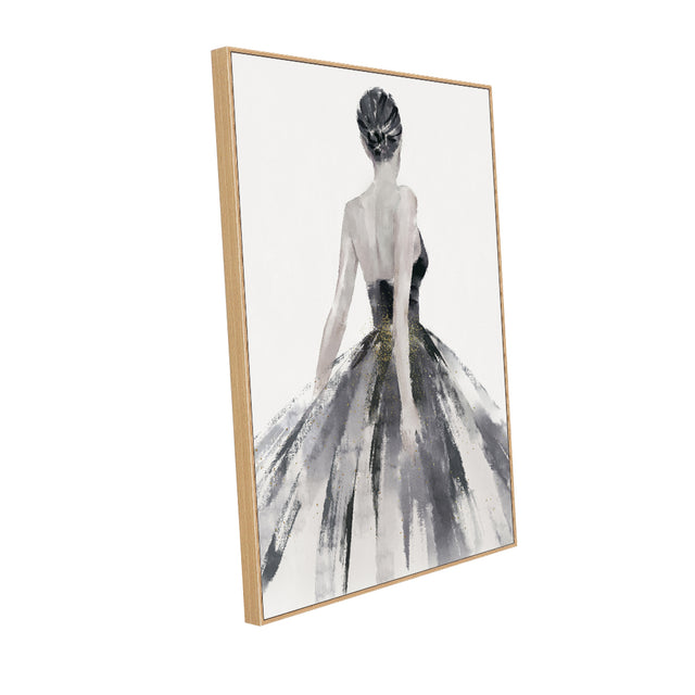 Elegant Silhouette: Ballerina in Motion Canvas Wall Art