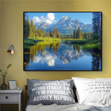 Peaceful Mountain Reflection in a Serene Lake Canvas Wall Art