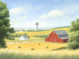 Rustic Farm Landscape Canvas Wall Art