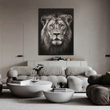 "Majestic Lion Portrait"  – A Symbol Of Strength And Elegance -Canvas Wall Art