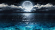 Moonlit Ocean Canvas Wall Art