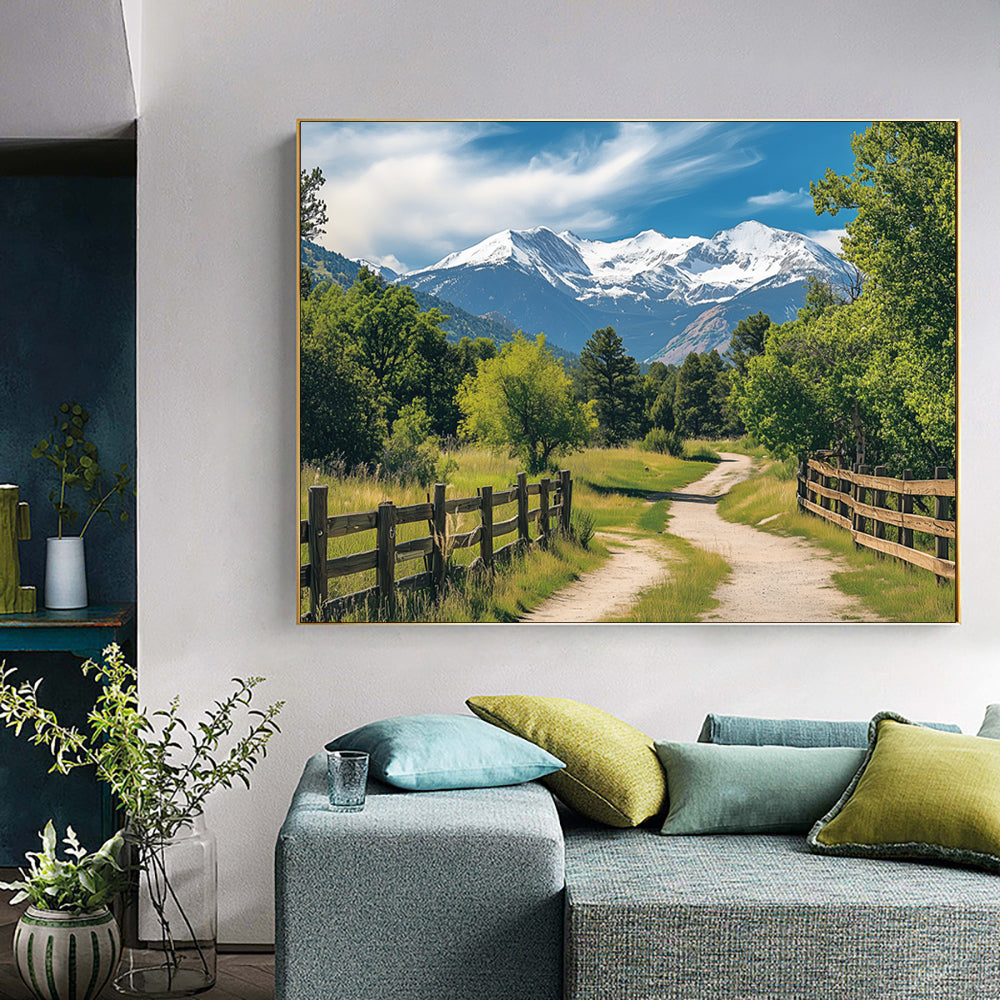 "Mountain Trail Serenity" – A Journey Into Nature-Canvas Wall Art