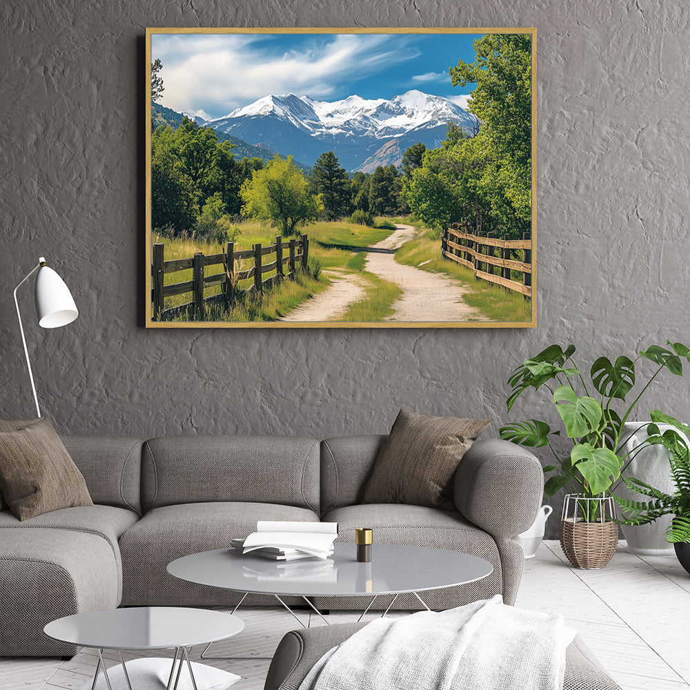 "Mountain Trail Serenity" – A Journey Into Nature-Canvas Wall Art